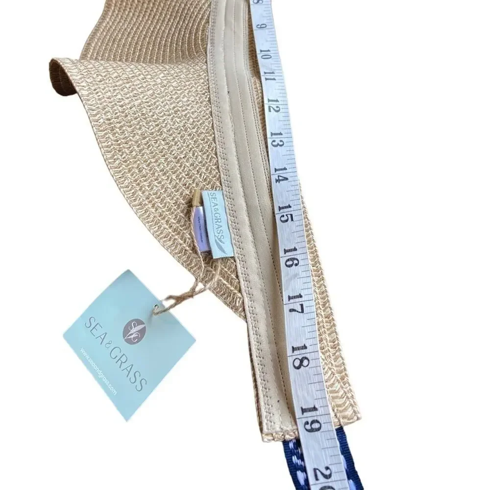 Seagrass Straw Ribbon Visor Women's O/S - NWT